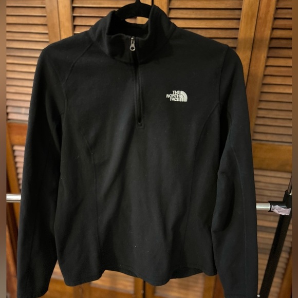 North face women’s size small 1/4 zip black fleece pullover GUC - Picture 6 of 6
